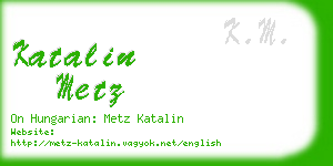 katalin metz business card